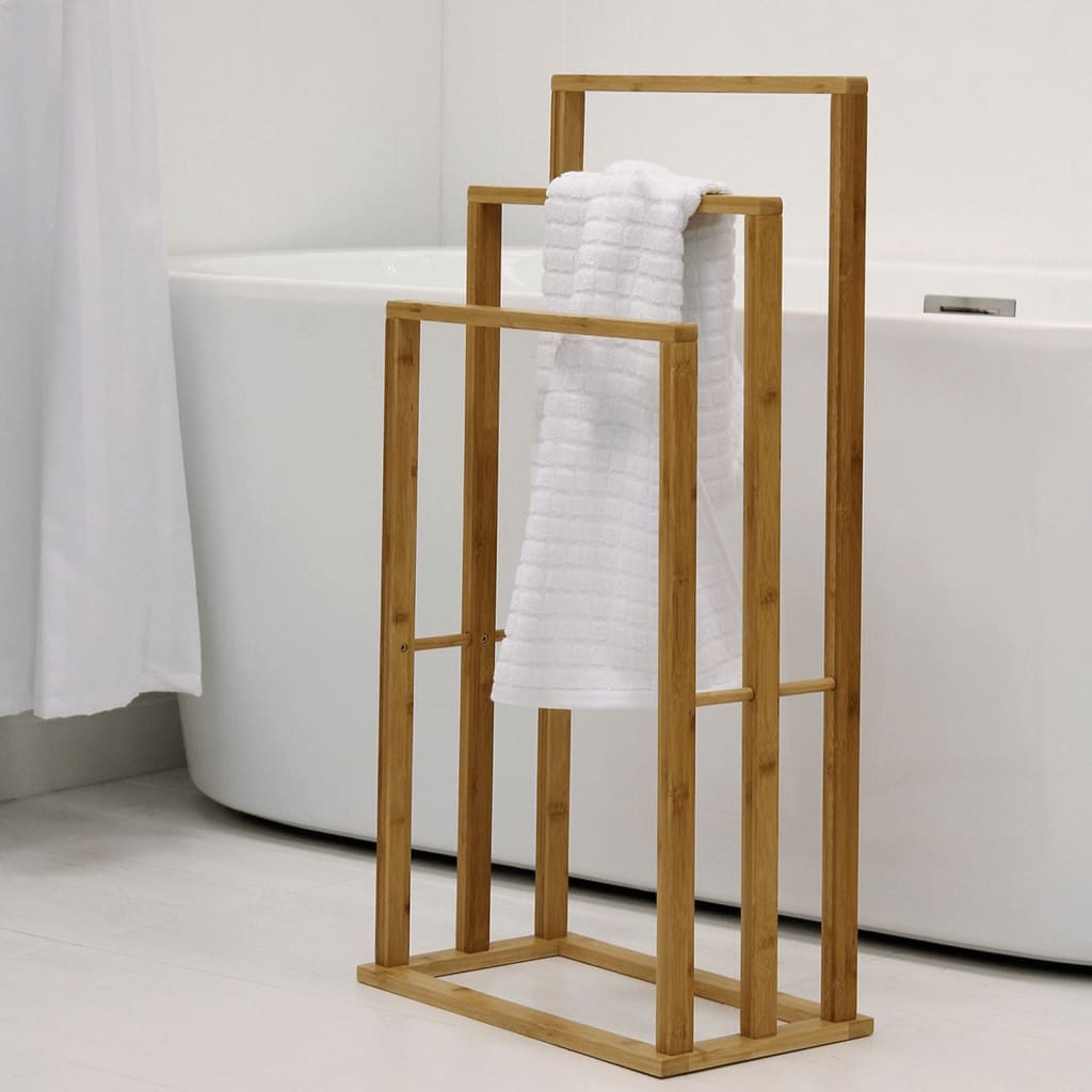 Bathroom Solutions Suport de prosoape cu 3 bare, bambus