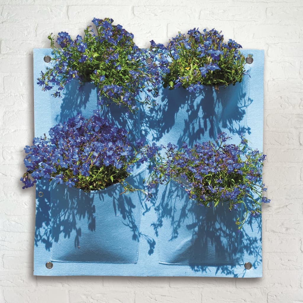 VidaXL - Nature Plantentas met 4 vakken blauw 6020253