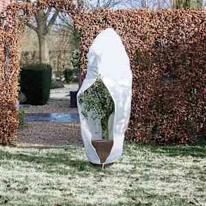 Nature Vintertrekk med glidelås fleece 70 g/m² hvit 1,5x1,5x2 m