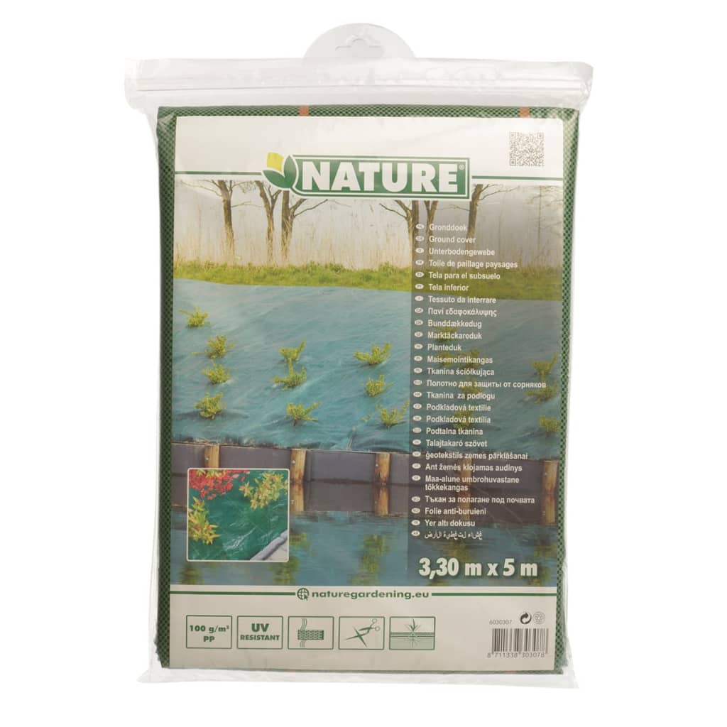 Nature Weed Control Ground Cover Barrier Mat Sheet Black/Green Multi Sizes vidaX - Picture 30 of 66