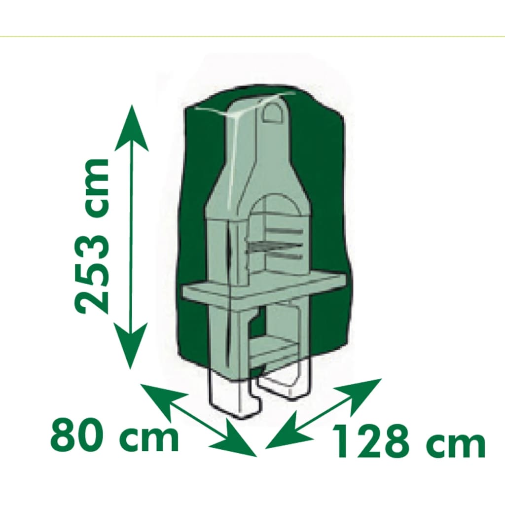 Husă de protecție pentru grătar zidit, 253x128x80 cm
