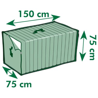 Nature capa p/ almofadões móveis de jardim PE 150x75x75 cm 6031607[4/4]