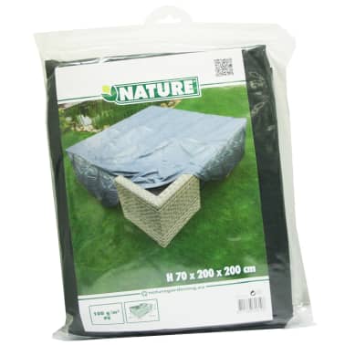 Nature Capa para mobiliário de jardim 200x200x70cm cinzento PE 6031610[3/4]
