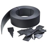 Nature Bordure de jardin 500 x 9 cm Noir