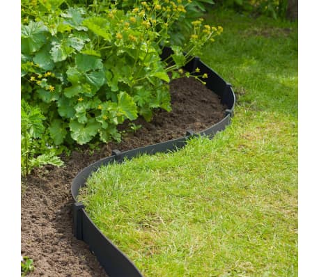 Nature Garten Randbegrenzung 0,15 x 10 m Schwarz vidaXL.de