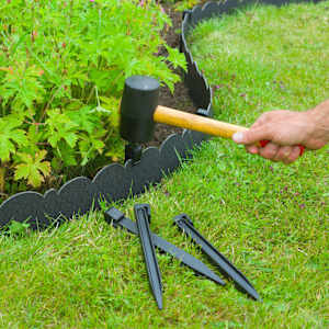 Nature Decorative Garden Border Edging 0.13x12 m 3 mm Black