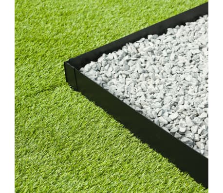 Nature Rasenkanten 3 Stk. 91,4x10,2 cm Schwarz