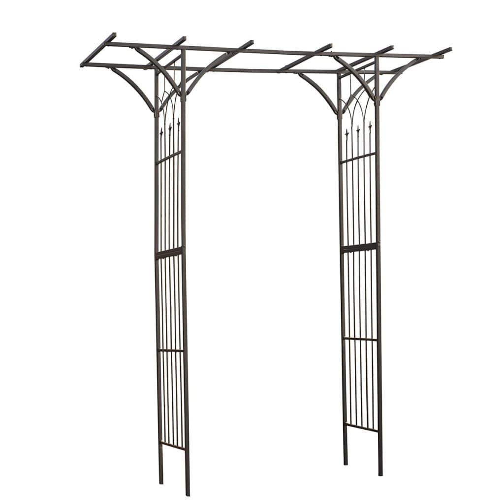 Nature Gartenbogen Metall 114x66x232 cm Schwarz