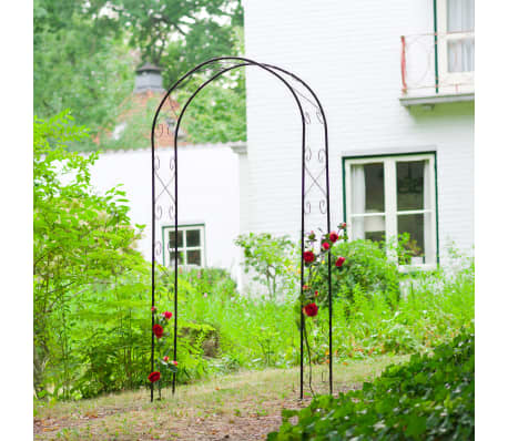 Nature vrtni luk metalni 100 x 37 x 230 cm crni