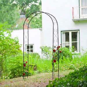 Nature vrtni luk metalni 100 x 37 x 230 cm crni