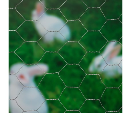 Nature Grillage métallique hexagonal 0,5 x 5 m 25 mm Acier galvanisé