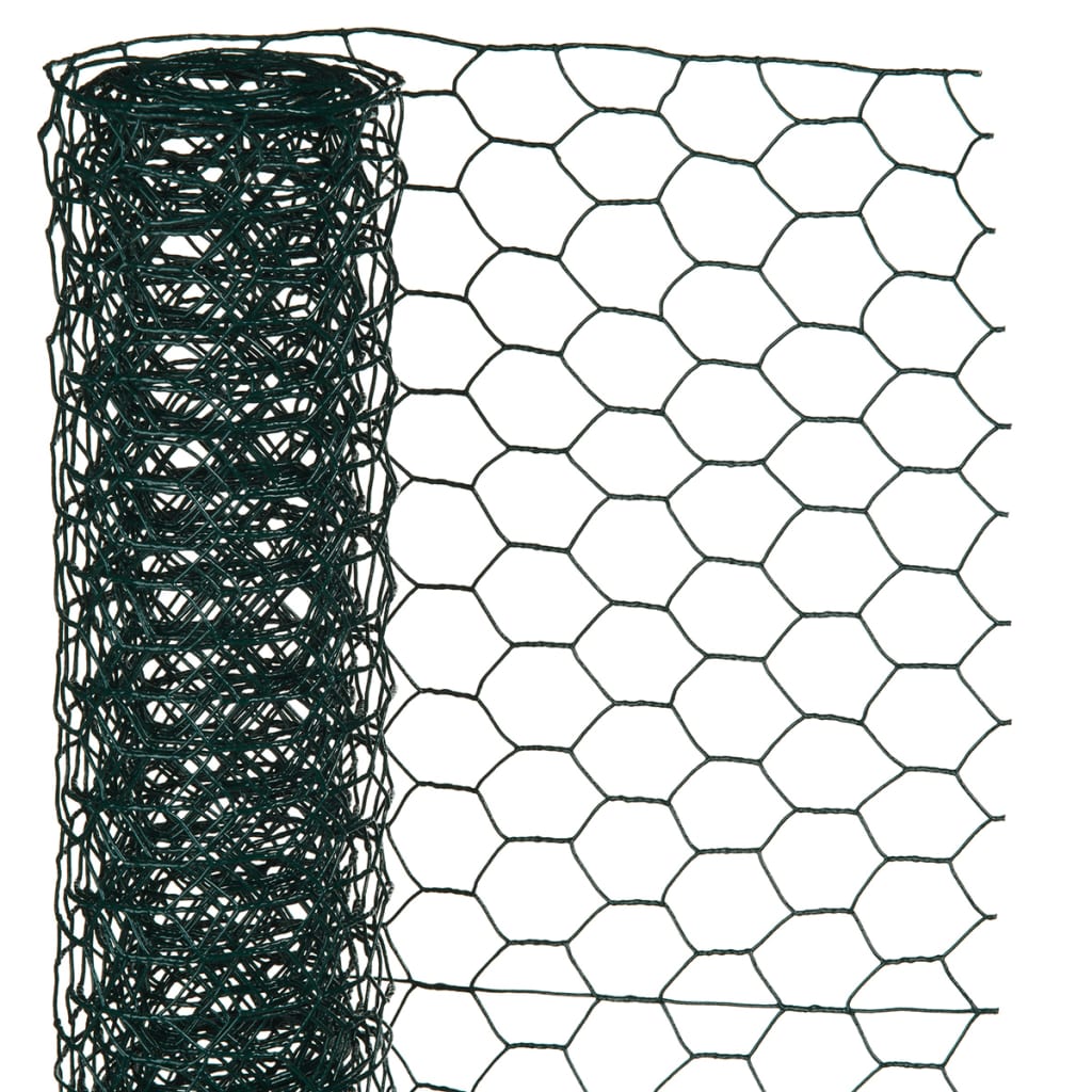 Nature zöld hatszögletű műanyag bevonatú acél drótháló 1x5 m 13 mm 