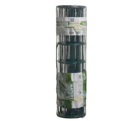 Nature Metalliverkko suorakaide 1x10 m muovip&auml;&auml;llysteinen ter&auml;s vihre&auml;
