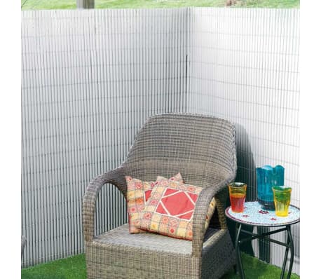 Nature Hageskjerm dobbeltsidig PVC 1,5x3m hvit