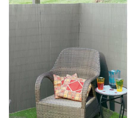 Nature Hageskjerm dobbeltsidig PVC 1x3m grå