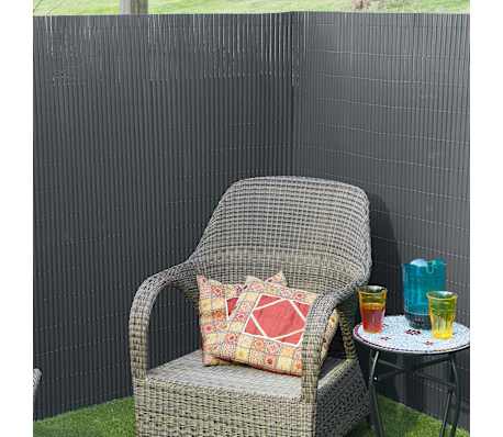Nature Doppelseitiger Garten-Sichtschutz PVC 1&times;3 m Anthrazit