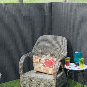 Nature Doppelseitiger Garten-Sichtschutz PVC 1&times;3 m Anthrazit