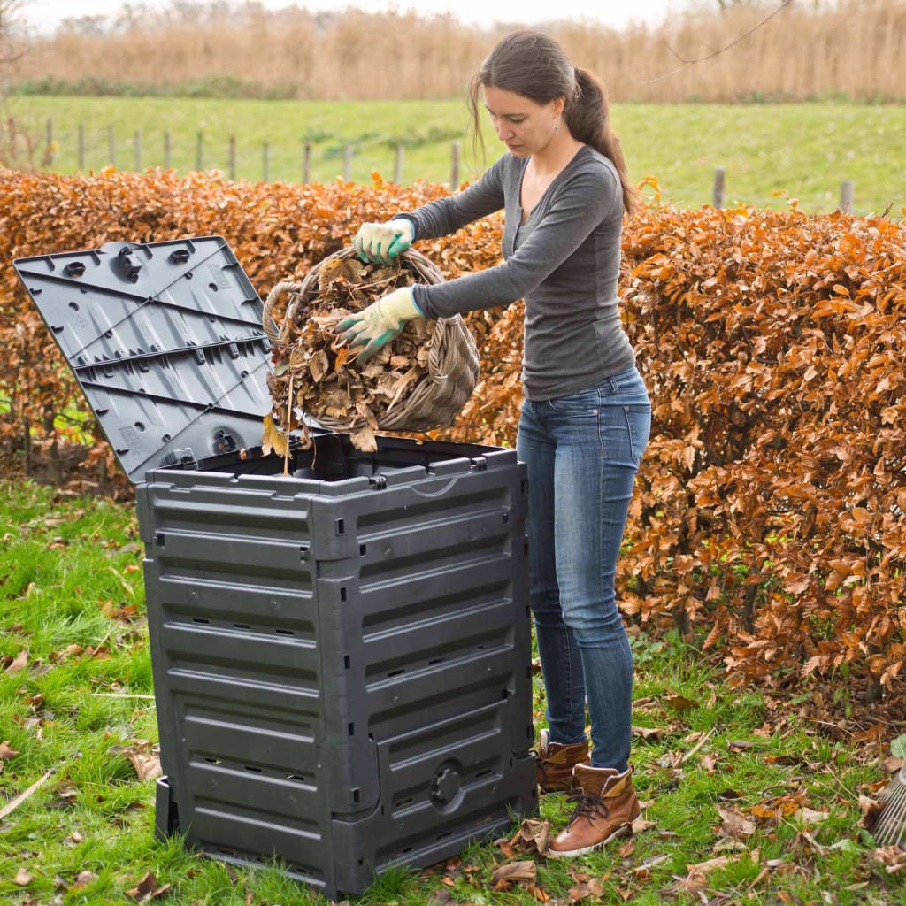 423521 Nature Compost Bin 300 L Black 