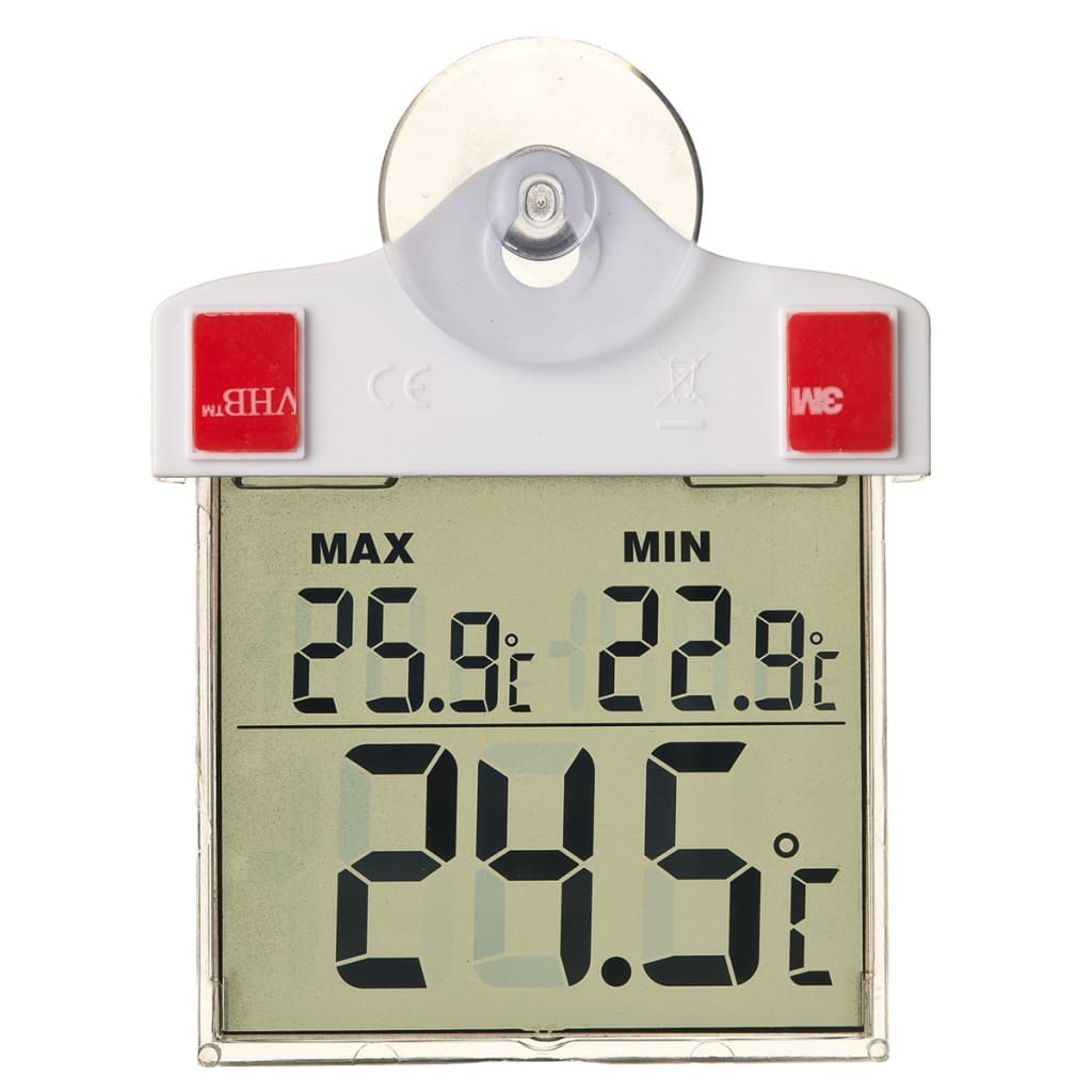 Nature 6080078 Thermometer Digitaal Op het raam te bevestigen online kopen