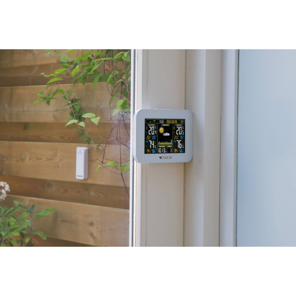 Nature Weerstation digitaal H12,5 x 17,5 x 2,5 cm wit afbeelding