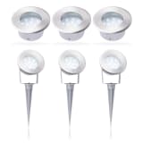 SMARTWARES LED Bodenstrahler 3 Stk. 0,72 W Chrom 5000.158