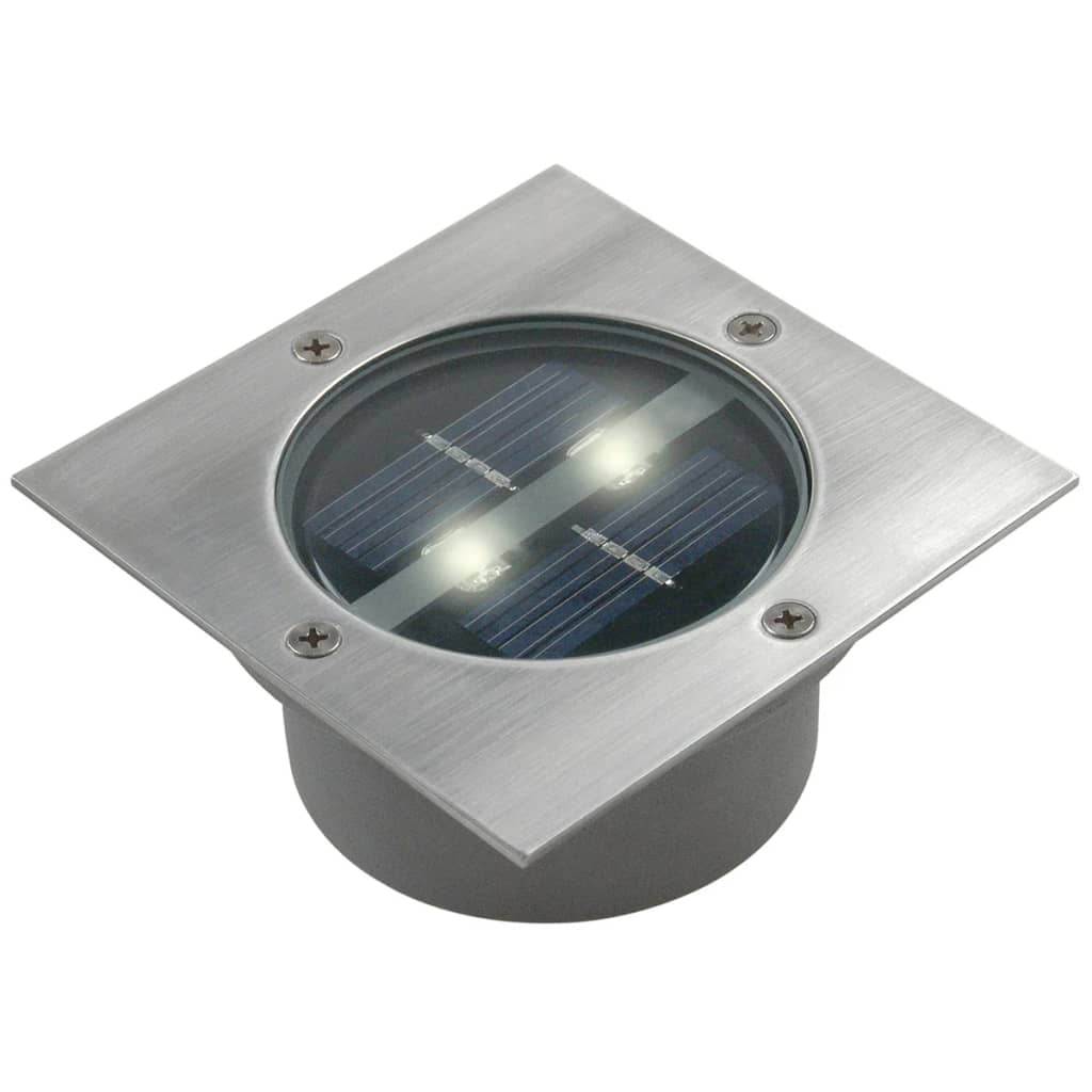 Afbeelding Ranex Spotlight op zonne-energie vierkant 0,12 W zilver 5000.198 door Vidaxl.nl