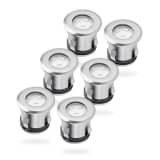 Smartwares Foco LED de tierra 6 unidades 0,36 W cromado 5000.475
