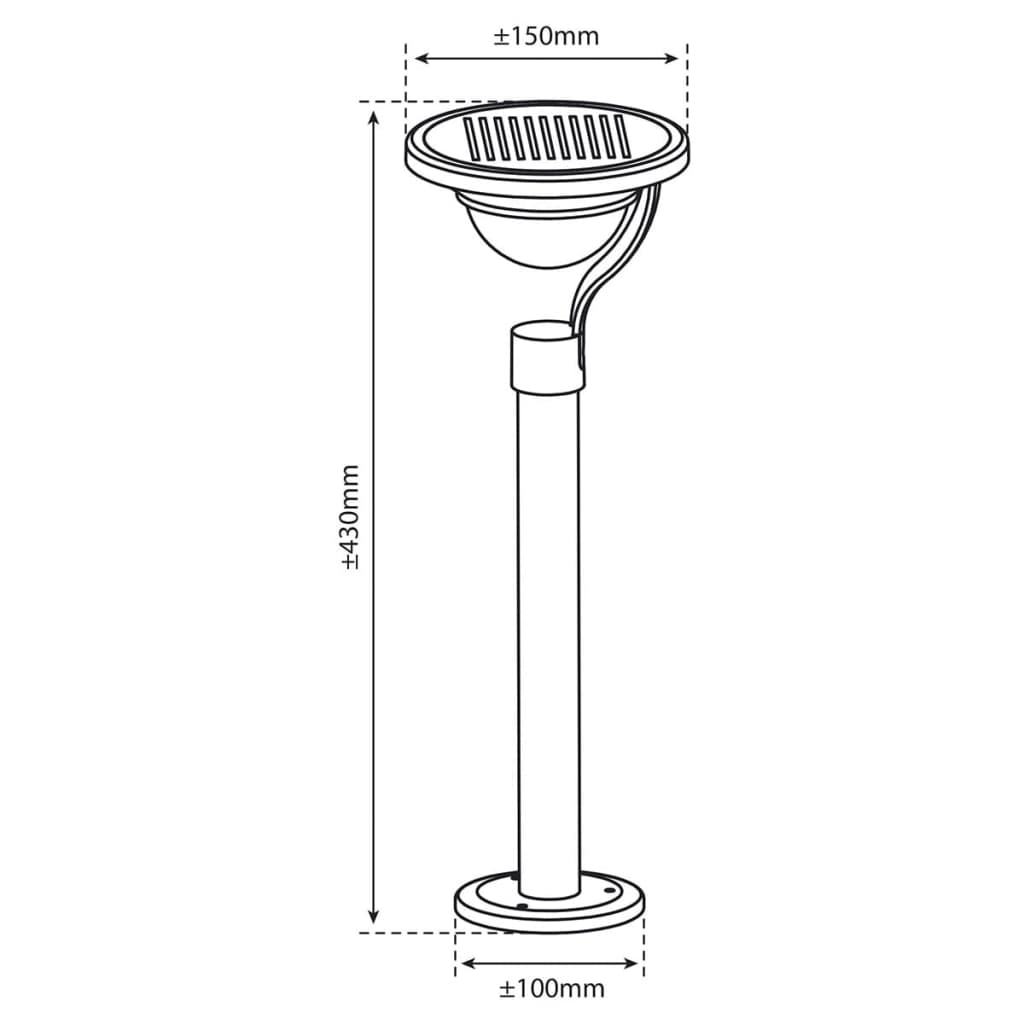 

Smartwares Solar LED-lichtpaal 0,4 W zwart 5000.500