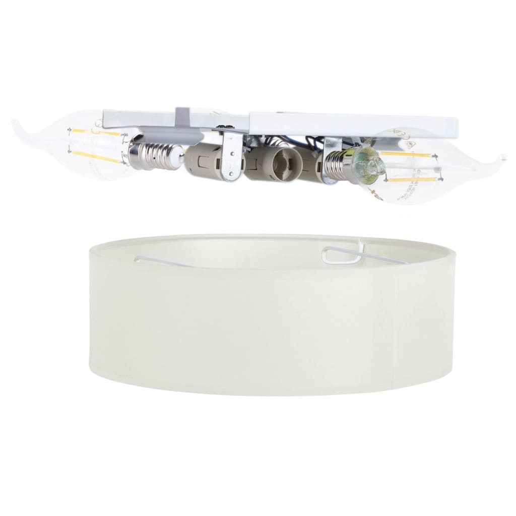 Smartwares Lámpara de techo blanca 40x40x10 cm
