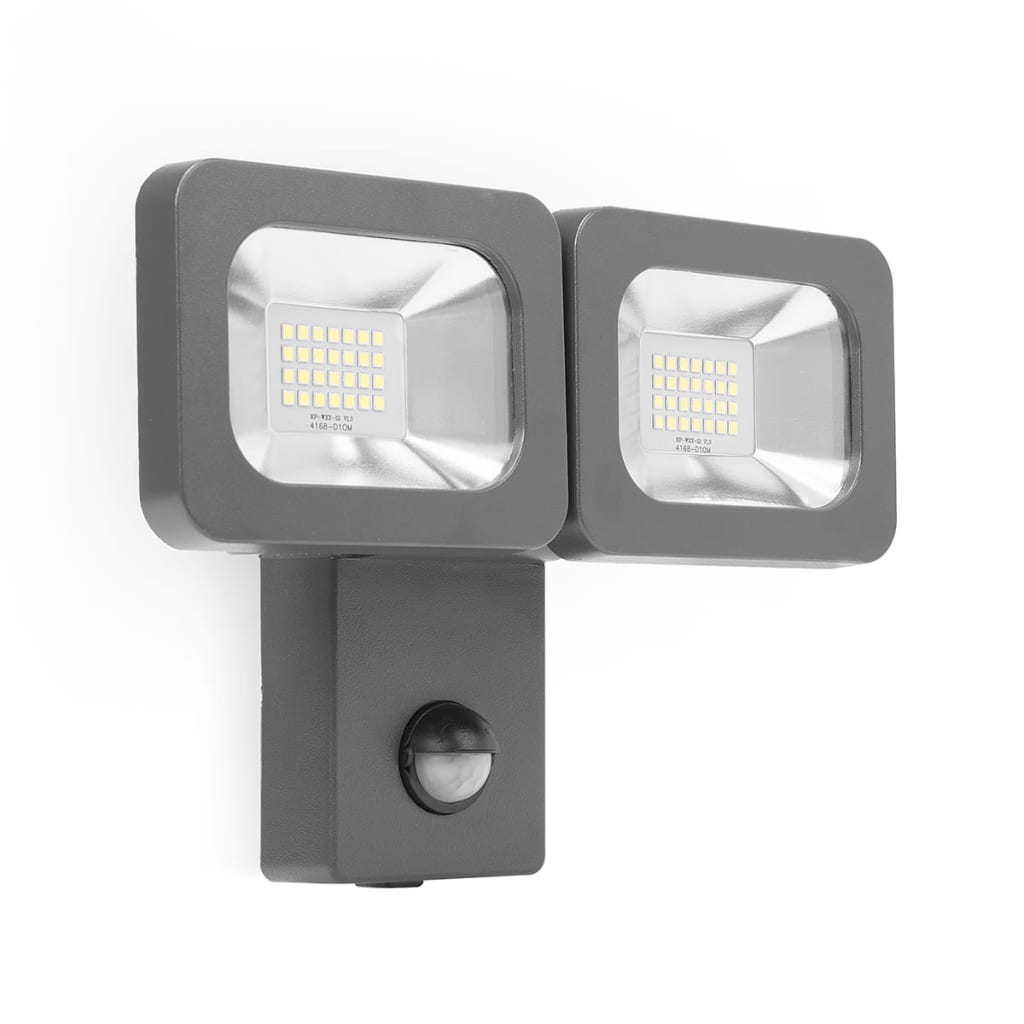 Smartwares LED-veiligheidslamp dubbele spot 2x12 W zwart FLD2-A14B