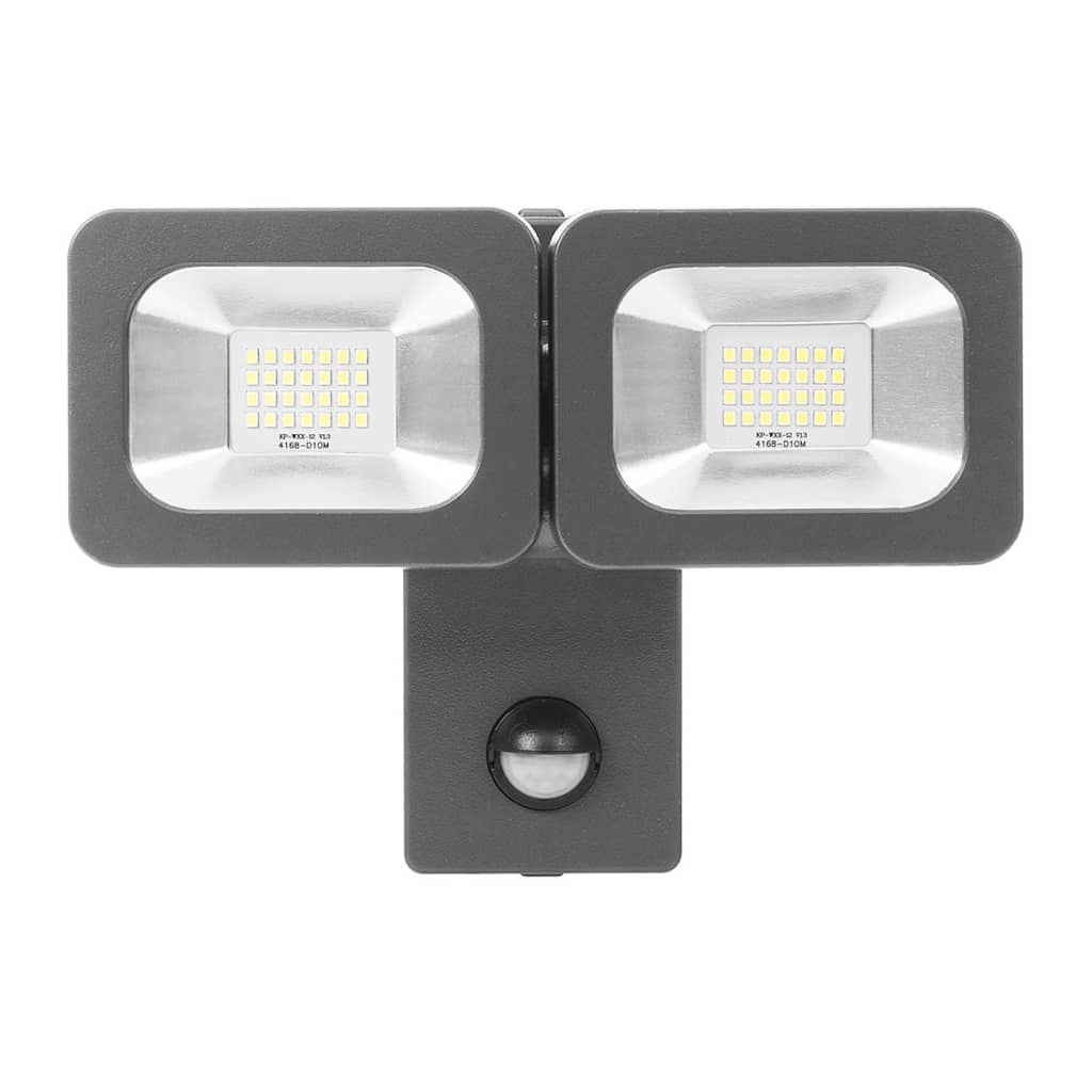 Smartwares LED-veiligheidslamp dubbele spot 2x12 W zwart FLD2-A14B