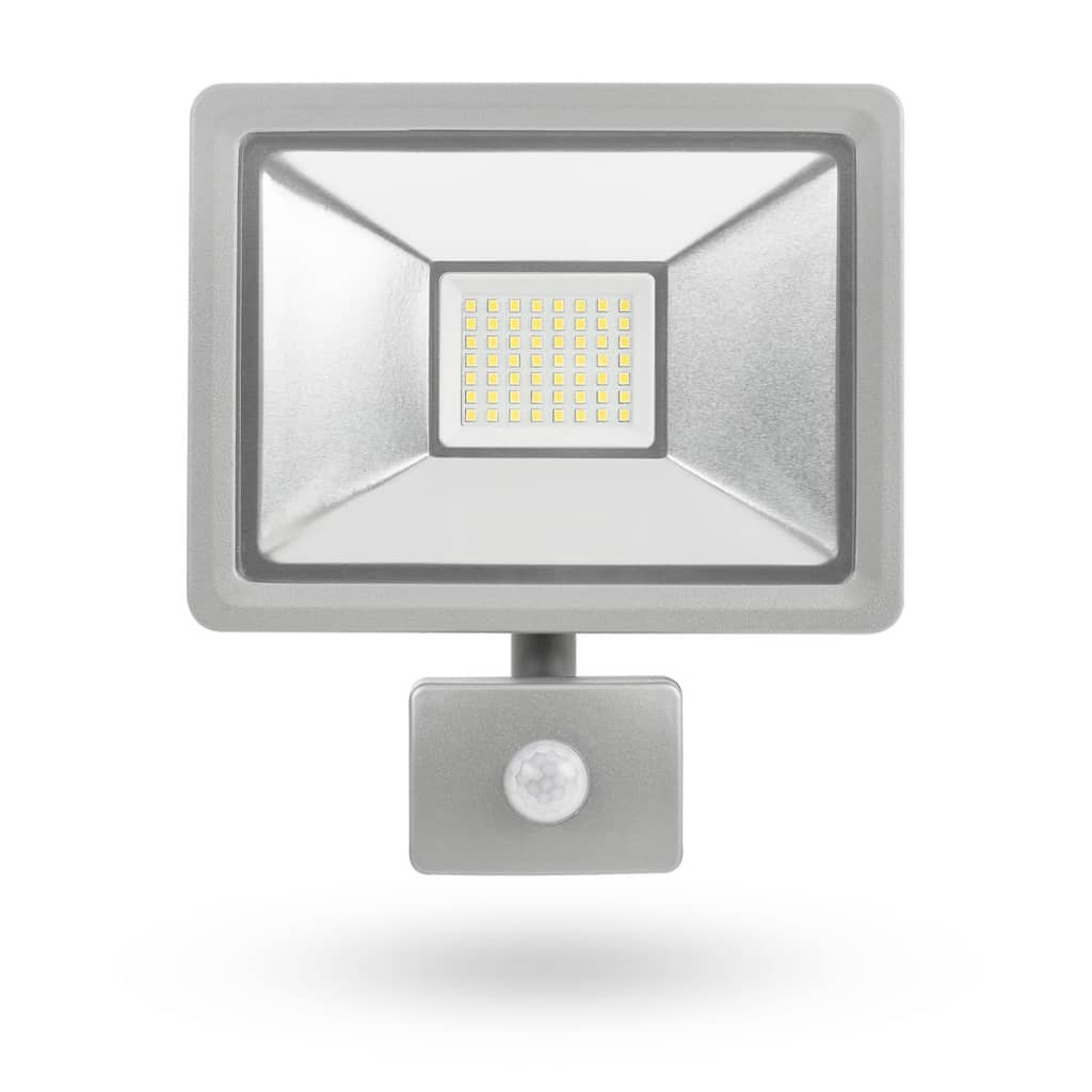 VidaXL - Smartwares LED-beveiligingslamp met sensor 30 W grijs SL1-DOB30