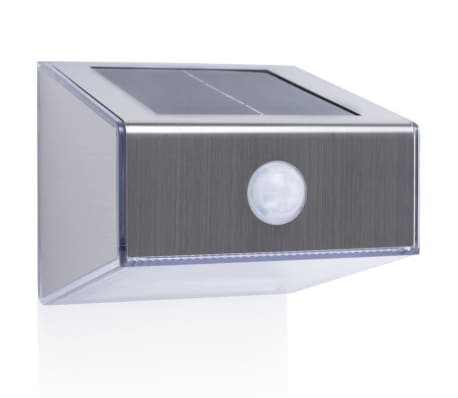 Smartwares Solar Wall Light With Pir Sensor Tzoid Silver Outdoor Smartwares Solar Wall Light With Pir Sensor Tzoid Silver 5000 702