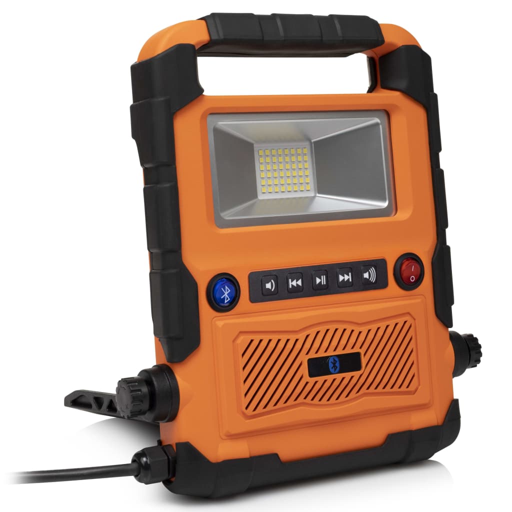 

Smartwares Werklamp LED Bluetooth luidspreker 27x30x6 cm oranje