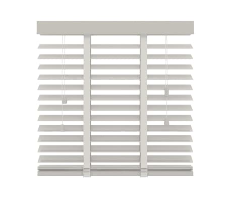 Decosol Persianas horizontais em madeira 50 mm 80x130 cm branco