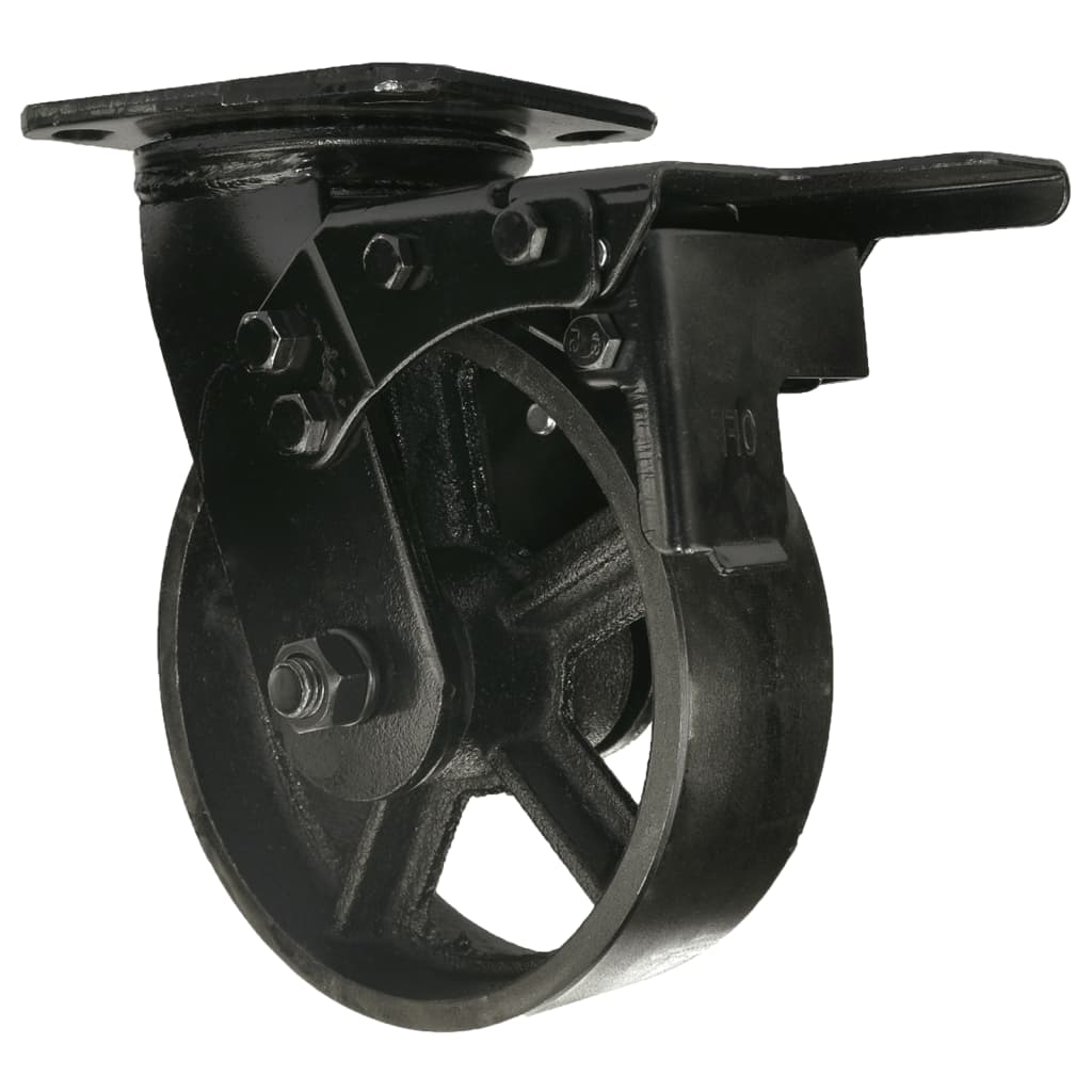 Mac Lean drejehjul med bremse 150 mm sort