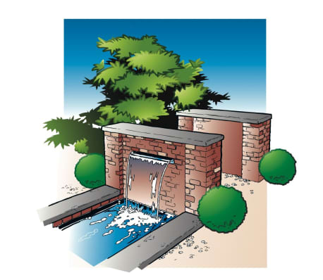 Ubbink Niagara waterval met LED-verlichting 30 cm roestvrij staal