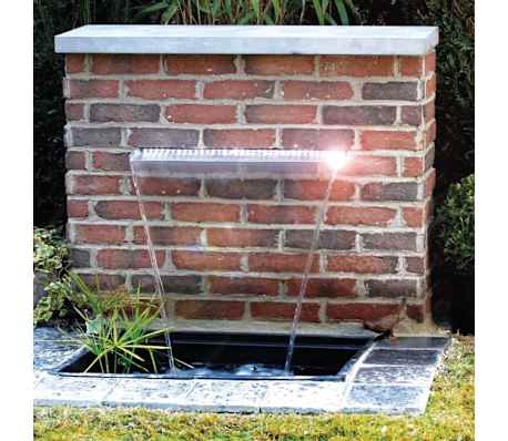 Ubbink Cascada Niágara 60 cm de acero inoxidable con luz LED | vidaXL.es