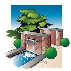 Ubbink Niagara krioklys, 90 cm, nerūdijančio plieno su LED ap&scaron;vietimu