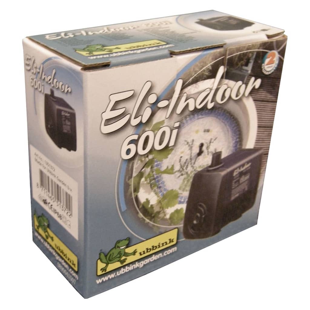 Ubbink Fontänpump Eli-Indoor 600i 9 W svart 1351372