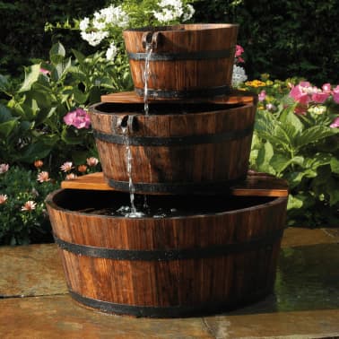 Ubbink Garten Wasserfall Brunnen Holzfass Set 3 Fasser Vidaxl De