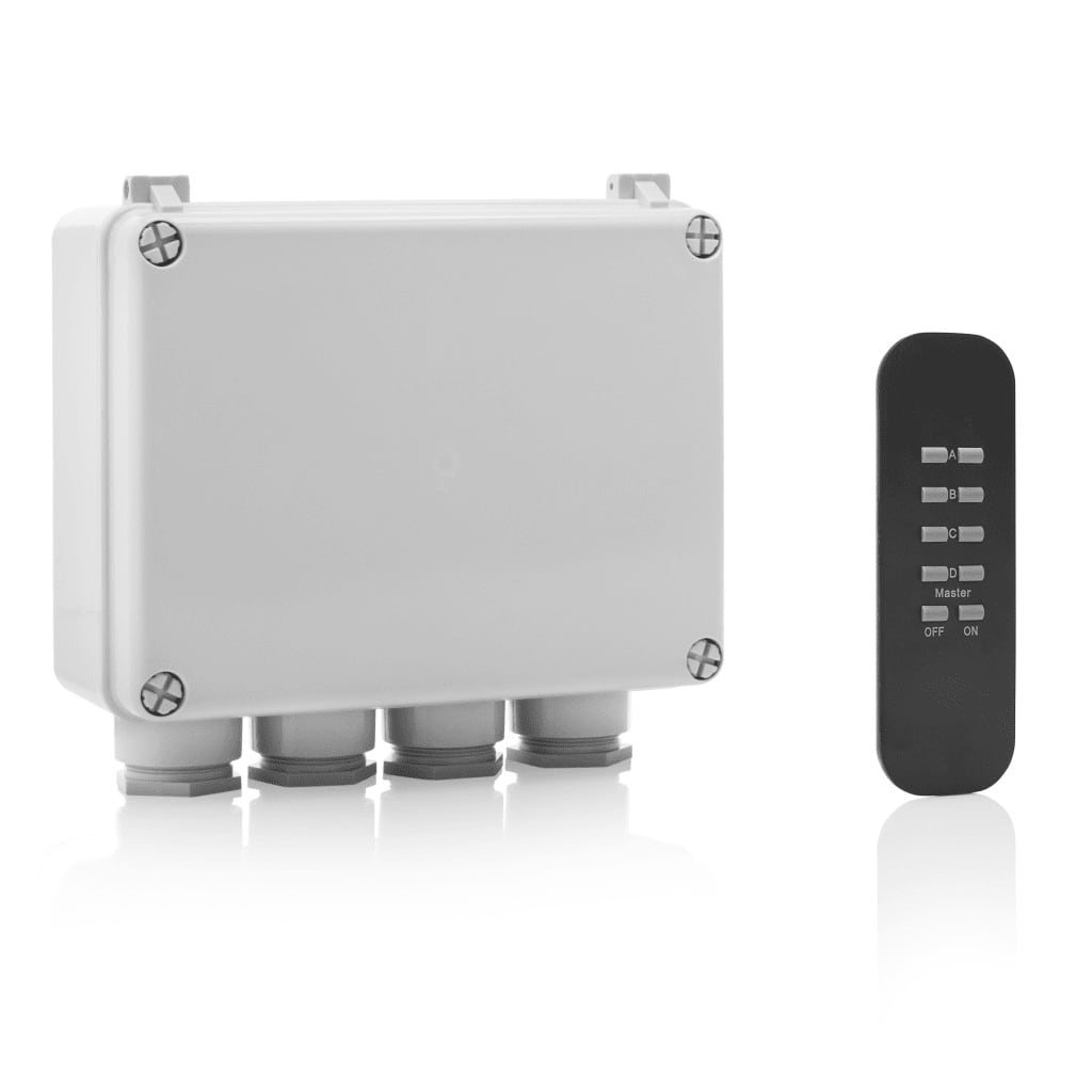Smartwares SH5-SET-OB 3-Kanaals Schakelkast voor Buiten Zwart/Wit