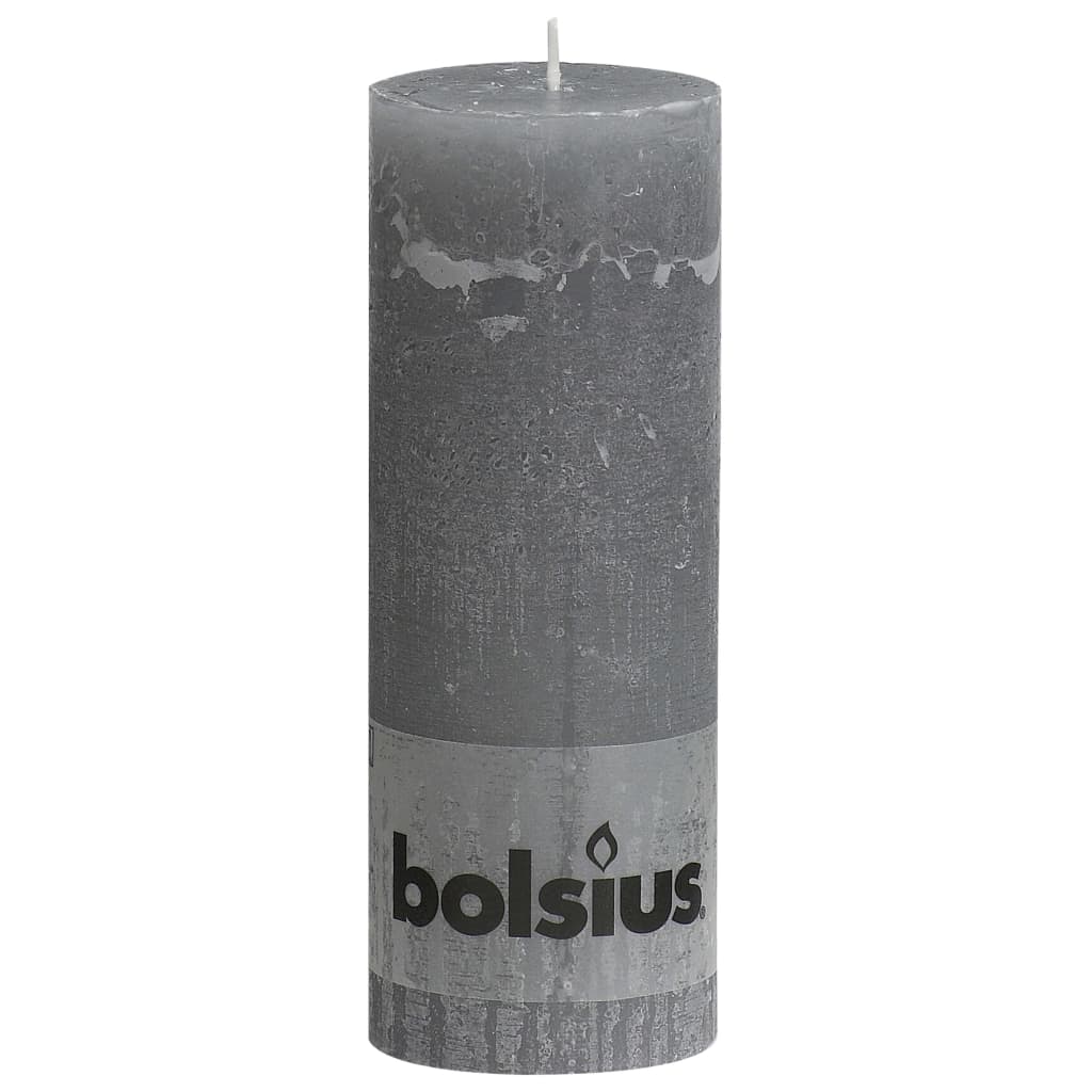 

Bolsius Rustiekkaarsen 6 st 190x68 mm lichtgrijs