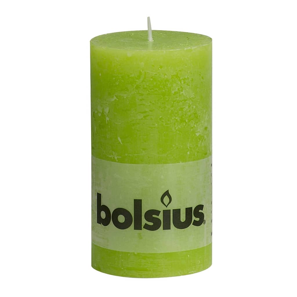 VidaXL - Bolsius Rustiekkaarsen 130x68 mm lime 6 st