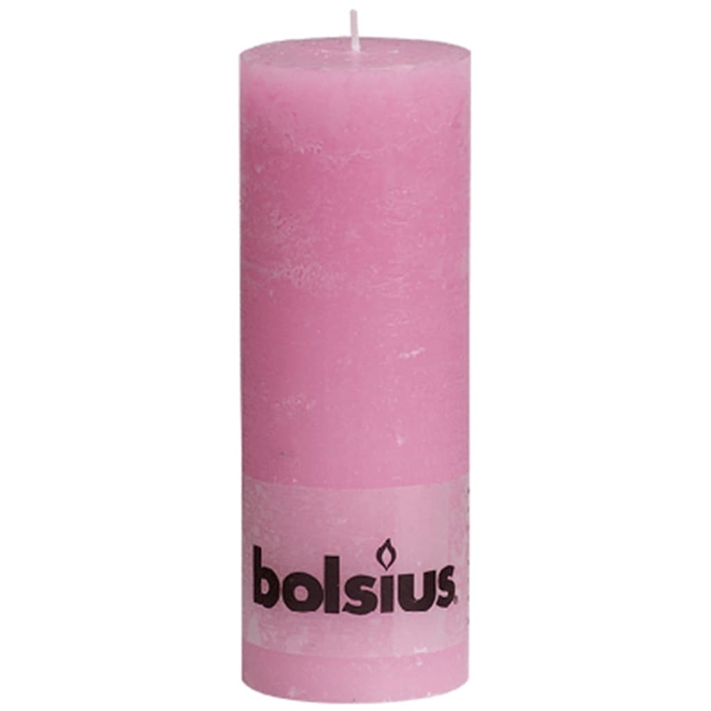VidaXL - Bolsius Rustiekkaarsen 190x68 mm roze 6 st