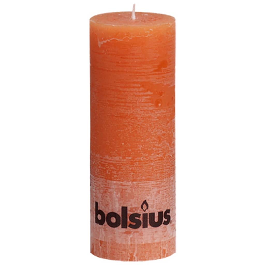 VidaXL - Bolsius Rustiekkaarsen 190x68 mm oranje 6 st