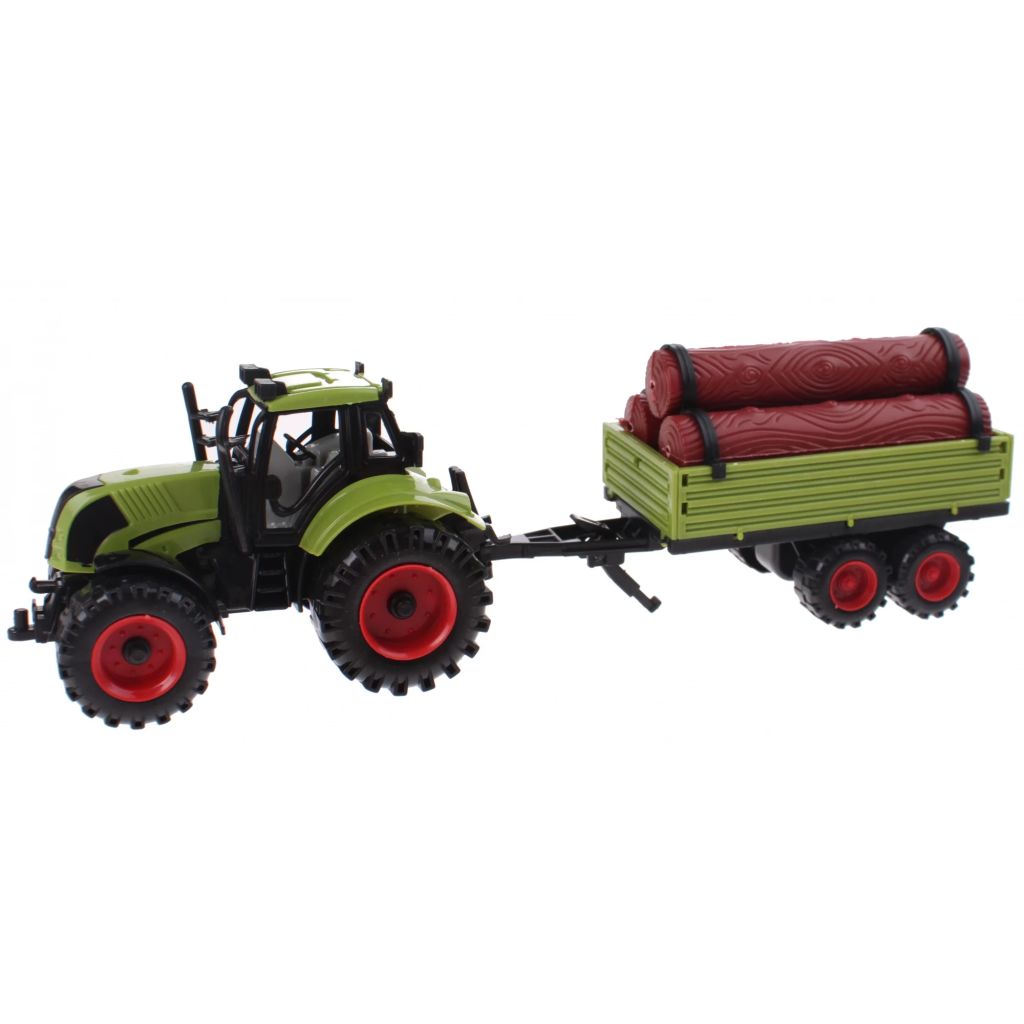 Afbeelding Johntoy speelset Junior Farming tractor met aanhanger 43 cm door Vidaxl.nl