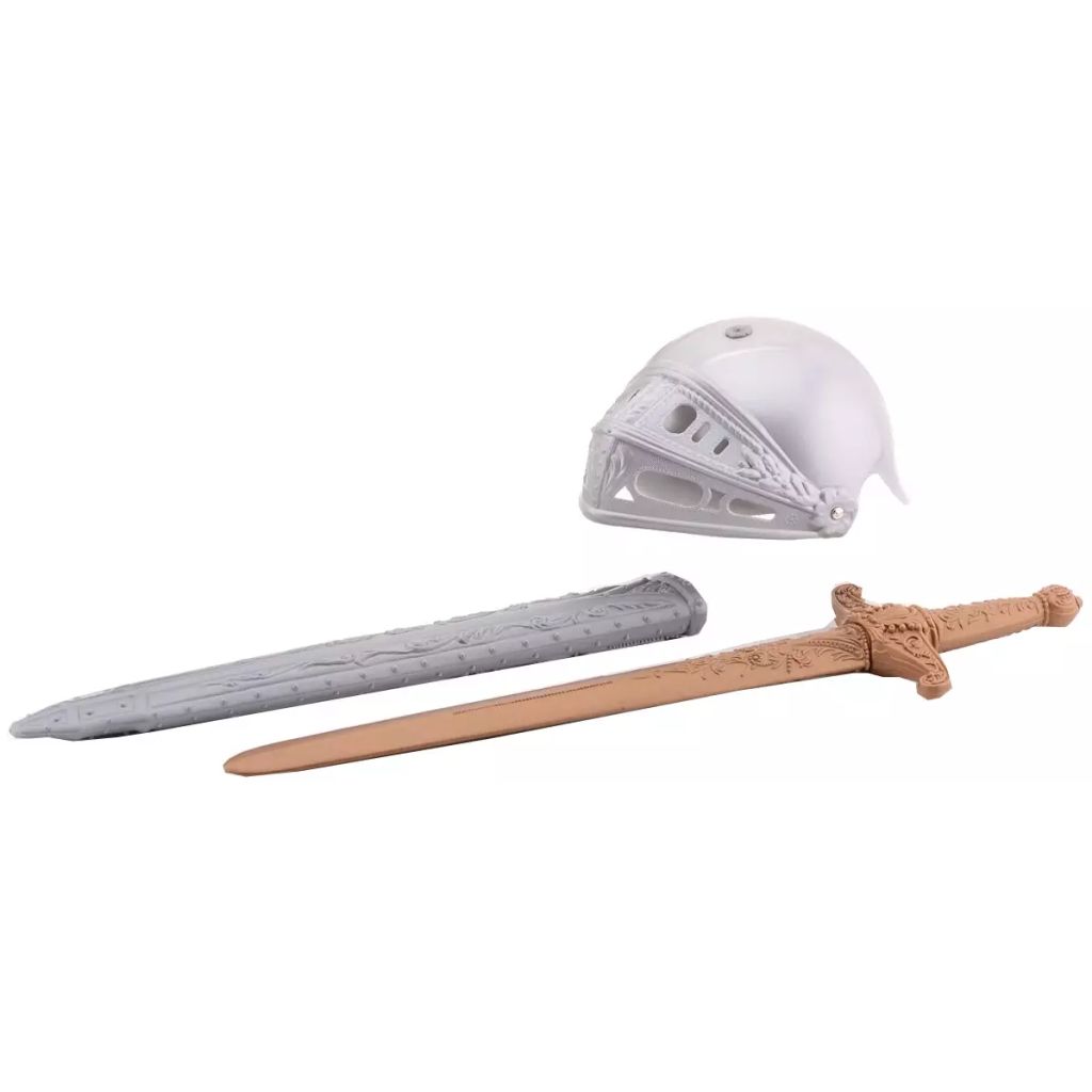 Johntoy helm en zwaard met schede Knight 60 cm