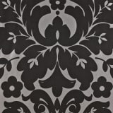 DUTCH WALLCOVERINGS Behang medallion zwart en zilver 6811-7