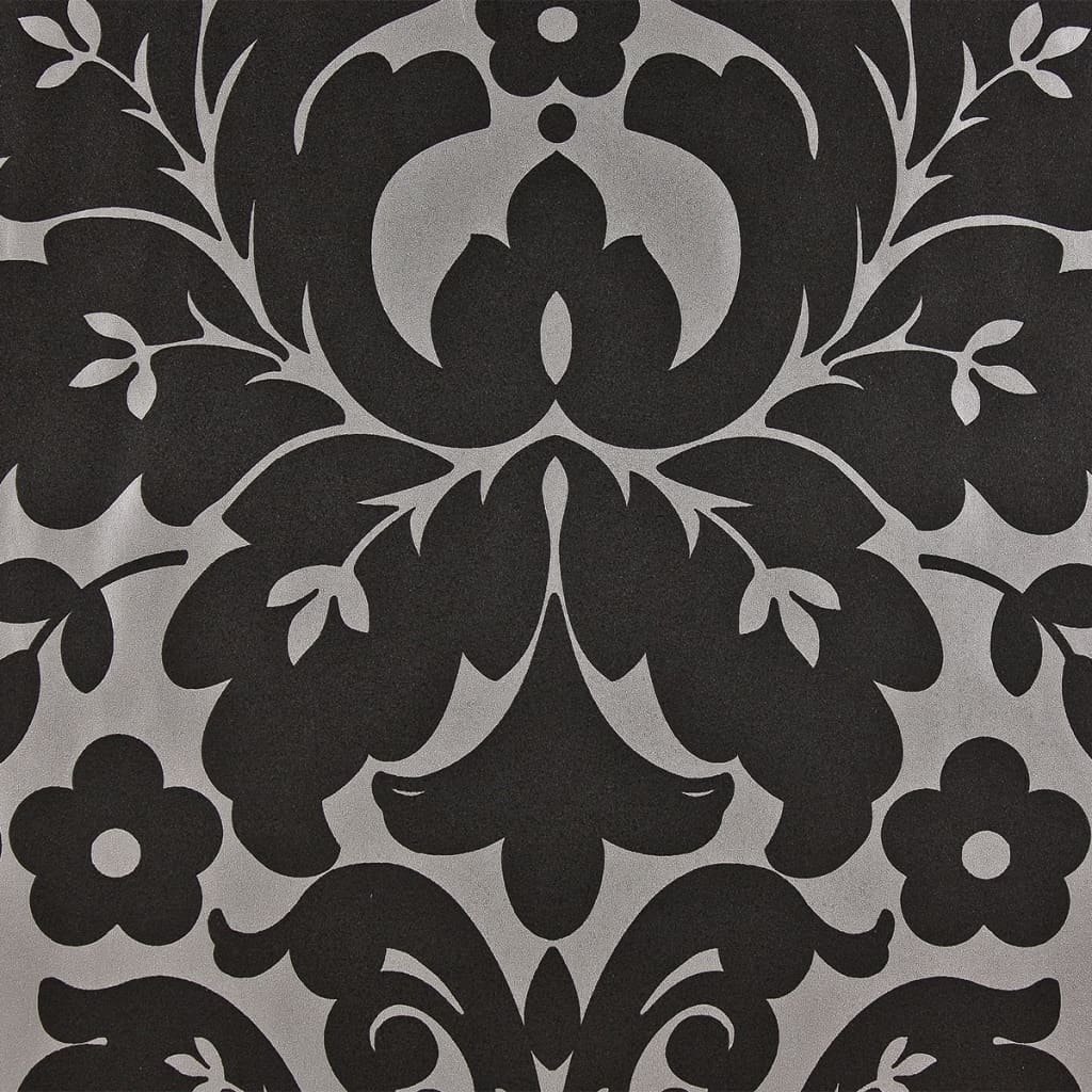 

DUTCH WALLCOVERINGS Behang medallion zwart en zilver 6811-7